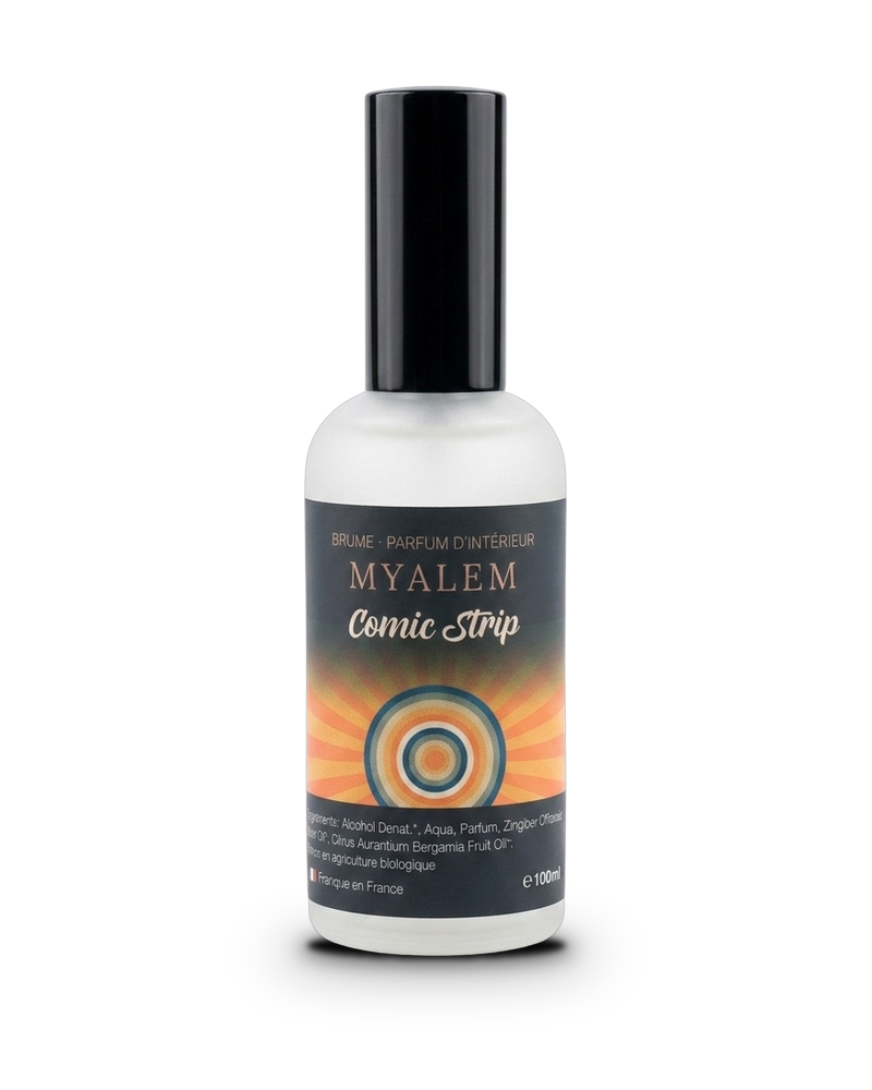 Brume parfum d'intérieur Myalem Comic Strip, flacon 100 ml