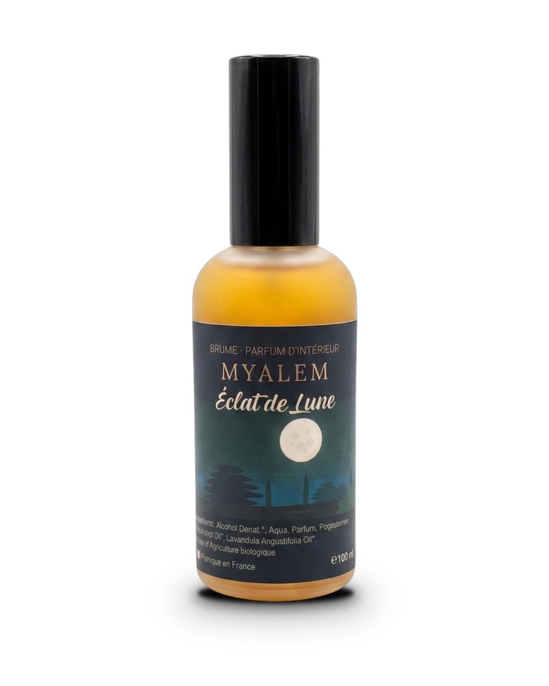 Brume parfum d'intérieur Myalem Éclat de Lune, flacon 100 ml