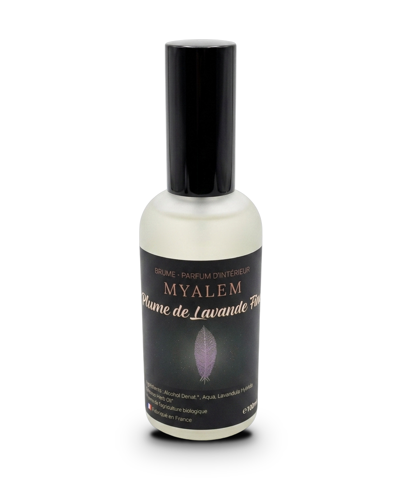 Brume parfum d'intérieur Myalem Plume de Lavande Fine, flacon 100 ml