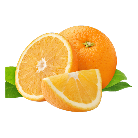 Orange douce entière et en tranches